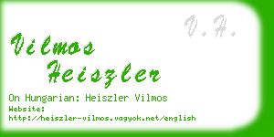 vilmos heiszler business card